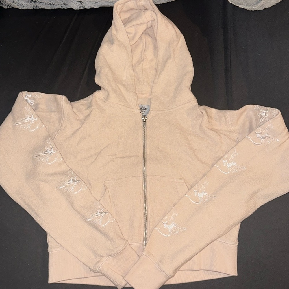 Light Pink Cropped Boys Lie Hoodie